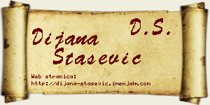 Dijana Stašević vizit kartica